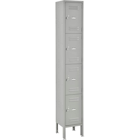 Global Industrial 12 in W, 15 D, 78 in H, Gray 493457GY